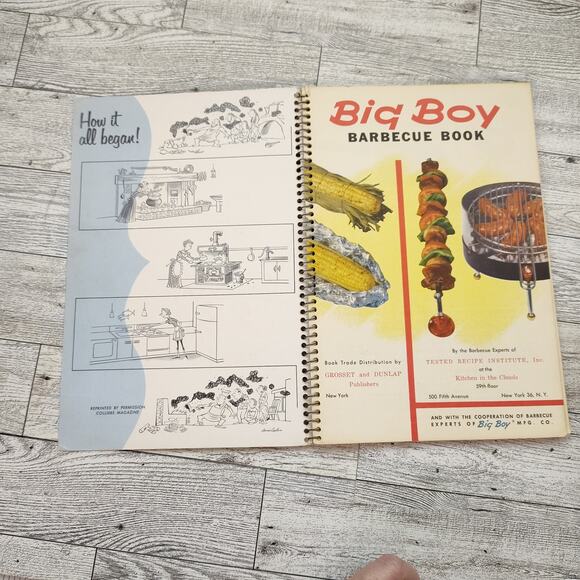 Big Boy Barbecue Book Vtg 1960 Shows How Easy To Cook on a Spit & Grill Cookbook - Picture 5 of 16